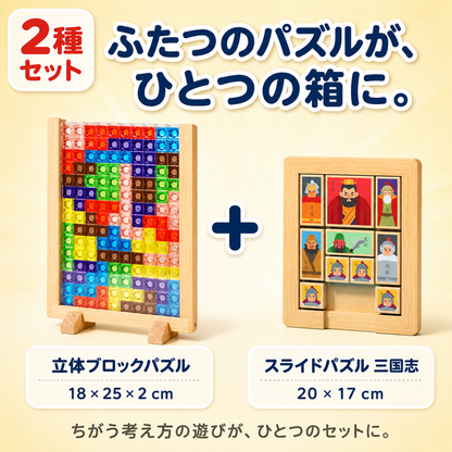 tumiakari™ すき間をうめるだけ。遊びながら"考える力"が育つ木製フレーム立体ブロックパズル